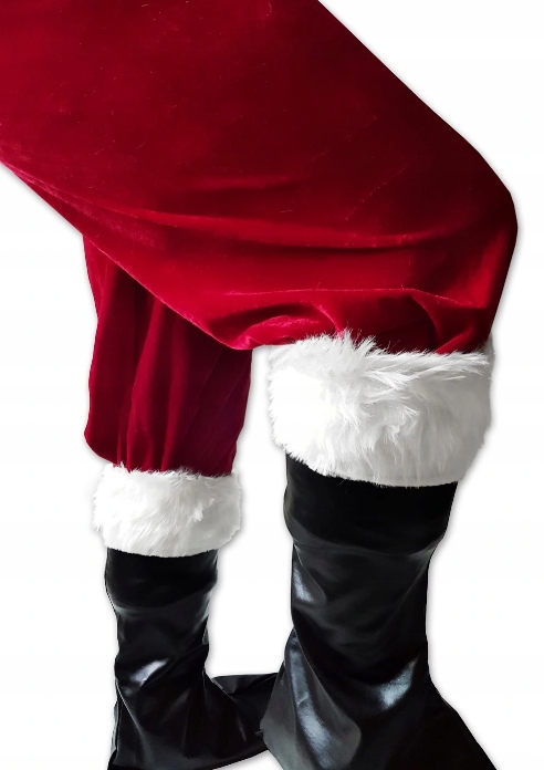 WELUROWY KOSTIUM STRÓJ MIKOŁAJA BURGUND SAKWA NA CUKIERKI +LIST 10el