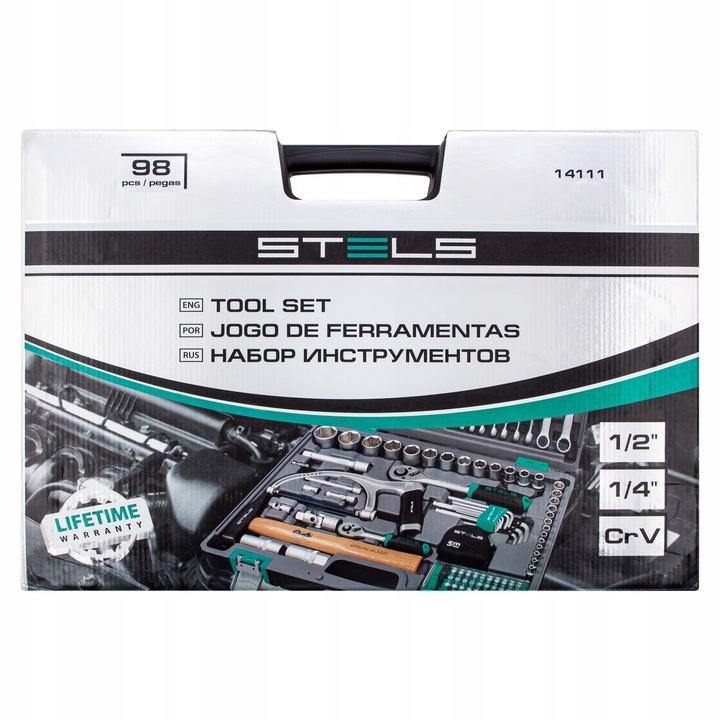 Zestaw narzędzi kluczy walizka narzędziowa 98 elem