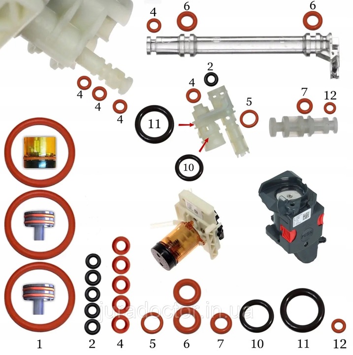 Zestaw uszczelek termobloku / infuzora Delonghi ECAM / ETAM (20 szt) +