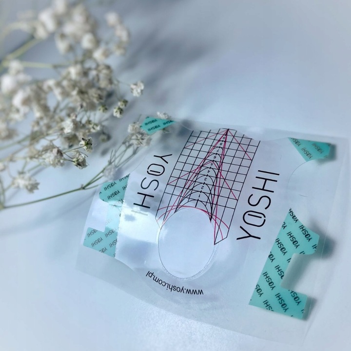 Yoshi Szablon Do Przedłużania Paznokci plastikowe formy Transparentne