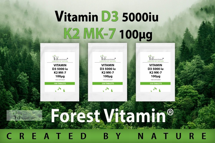 WITAMINA D3 5000 iu K2 MK-7 100 mcg 250 tab
