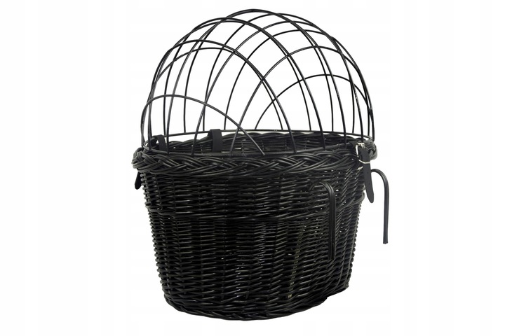 KOSZ na rower KOSZYK wiklinowy z kratką dla psa