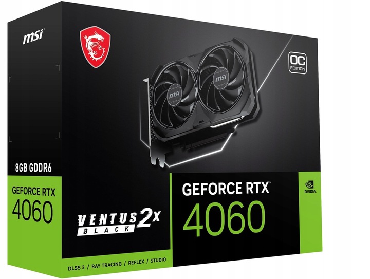Karta graficzna MSI GeForce RTX 4060 Ventus 2X Black OC 8GB GDDR6 128bit