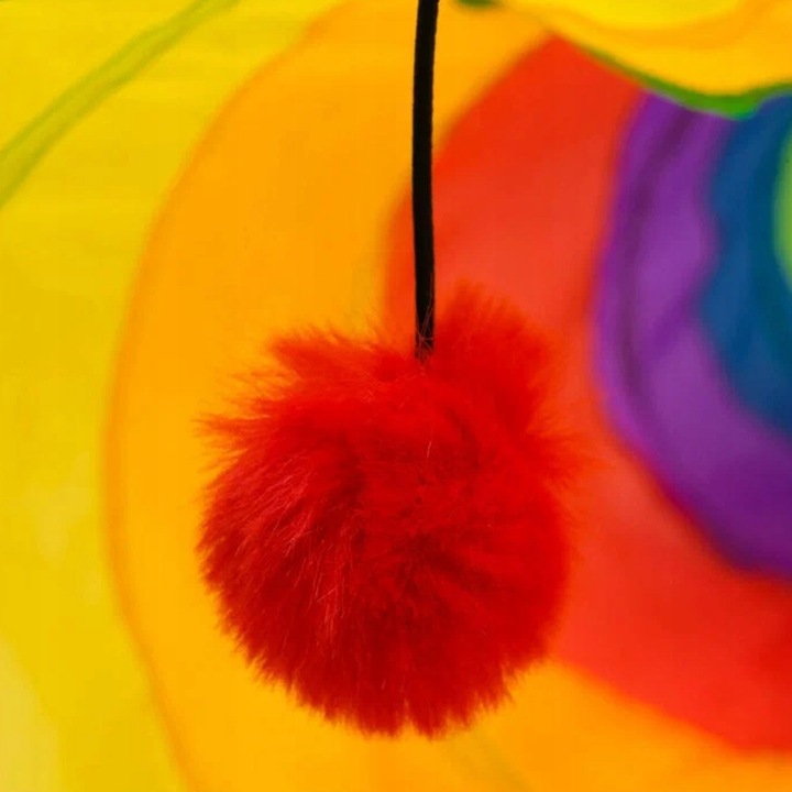 ZABAWKA TUNEL DLA KOTA SZELESZCZĄCY DŁUGI TUNEL DLA KOTA Z ZABAWKAMI XXL