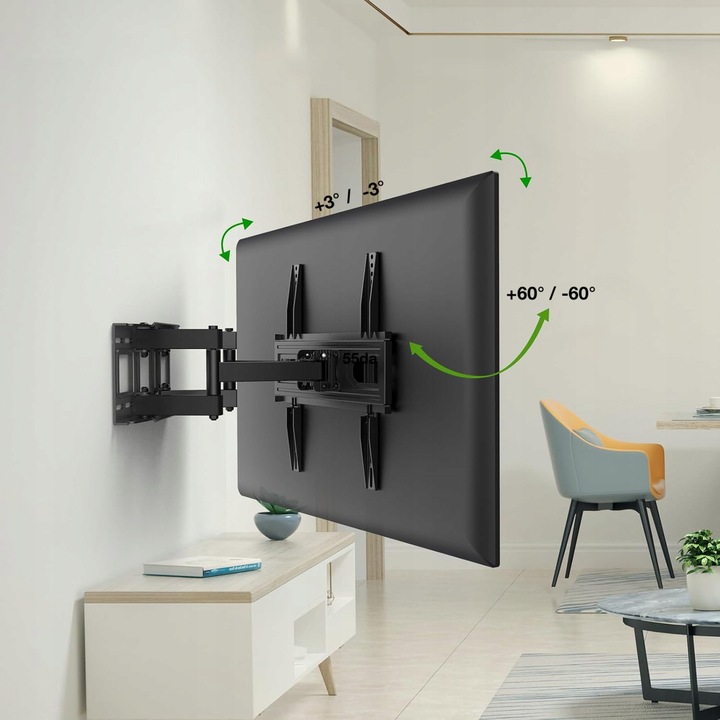 Certyfikowany Solidny Obrotowy Uchwyt do Telewizora Wieszak TV 32"-80"