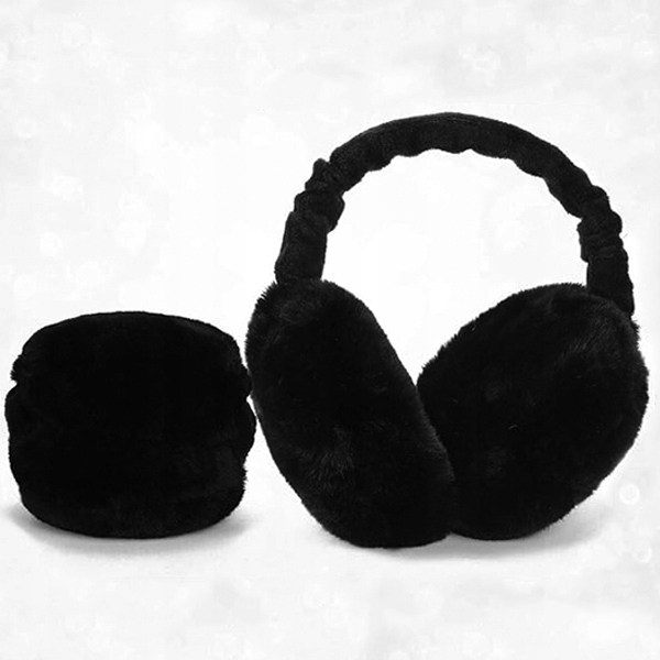 NAUSZNIKI ZIMOWE JESIENNE NA USZY CIEPŁE FUTERKO PLUSZOWE REGULOWANE