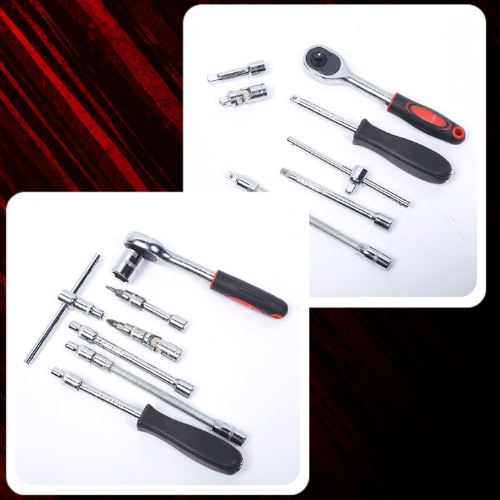 ZESTAW KLUCZY NASADOWYCH KLUCZE NASADOWE 46el TORX WKRĘTAKI IMBUSY