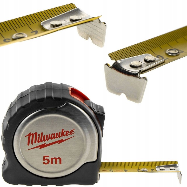 MILWAUKEE MIARA ZWIAJANA TAŚMA MIERNICZA MIARKA METR Z BLOKADĄ 5m