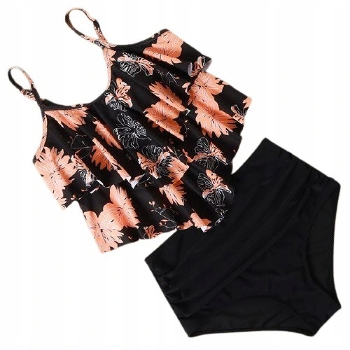 STRÓJ KĄPIELOWY BIKINI WYSOKI STAN BOHO 44 XXL
