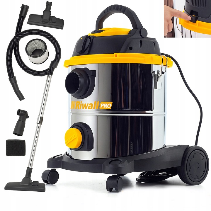 Riwall Zyga 2 bezworkowy odkurzacz przemysłowy sucho-mokro z