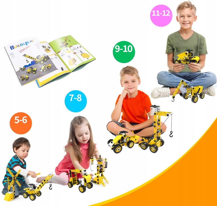 Klocki konstrukcyjne dla dzieci MEGA KONSTRUKTOR duży zestaw elementów