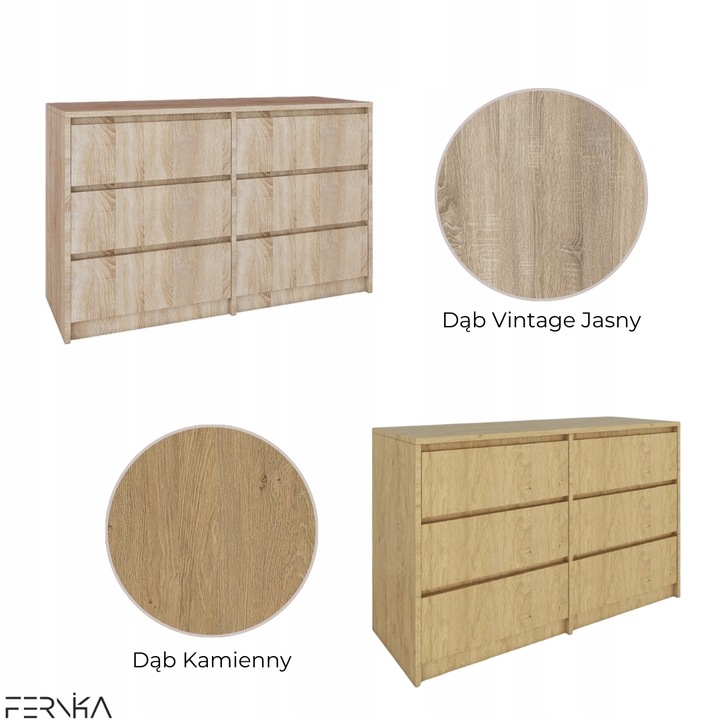 Komoda z 6 Szufladami – Funkcjonalność i Styl w Jednym! | 120x77x43 cm