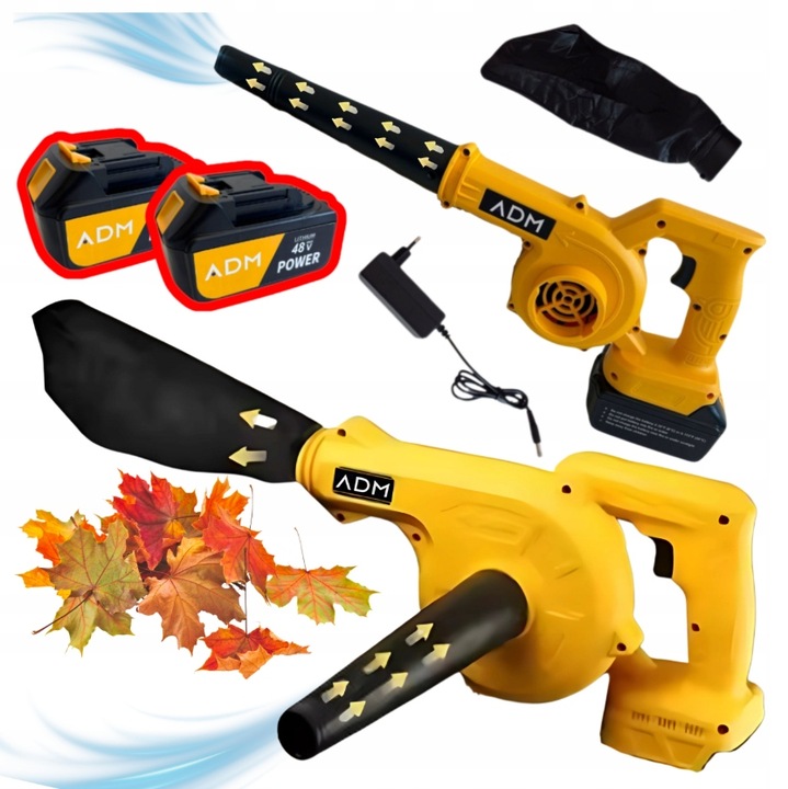 DMUCHAWA AKUMULATOROWA DO LIŚCI I ŚNIEGU 2 SZT. X AKU 48V