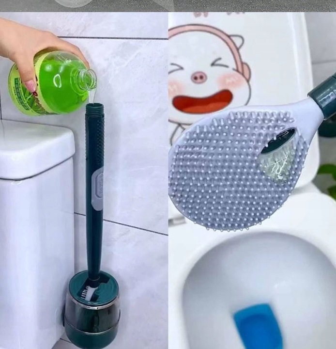 SZCZOTKA TOALETOWA Z DOZOWNIKIEM CZYSZCZENIA TOALETY WC WISZĄCA