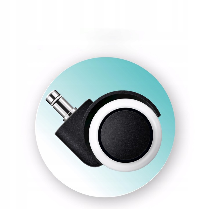 KÓŁKA DO FOTELA OBROTOWEGO 5X KRZESŁA NIE RYSUJĄ PODŁOGI BEZ RYS BIAŁE