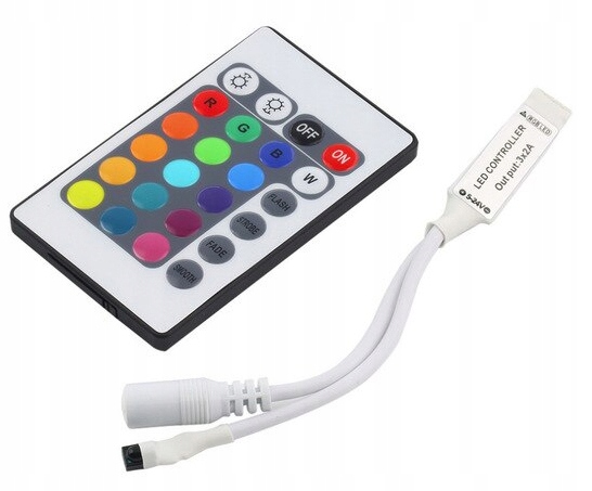 ZESTAW LED TAŚMA 2m RGB 5050 60/M +ZASILACZ, PILOT