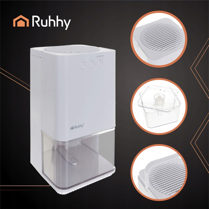 Osuszacz Powietrza Pochłaniacz Wilgoci Cichy Timer + Podświetlenie