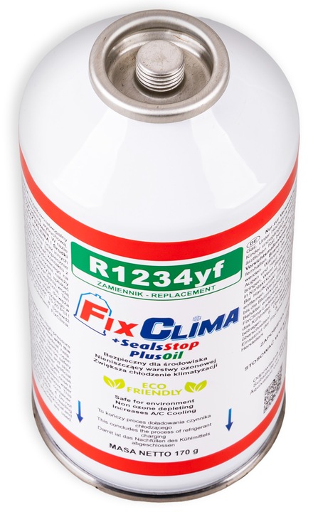 ZESTAW DO NAPEŁNIANIA KLIMATYZACJI AUT CZYNNIK R1234YF + USZCZELNIACZ