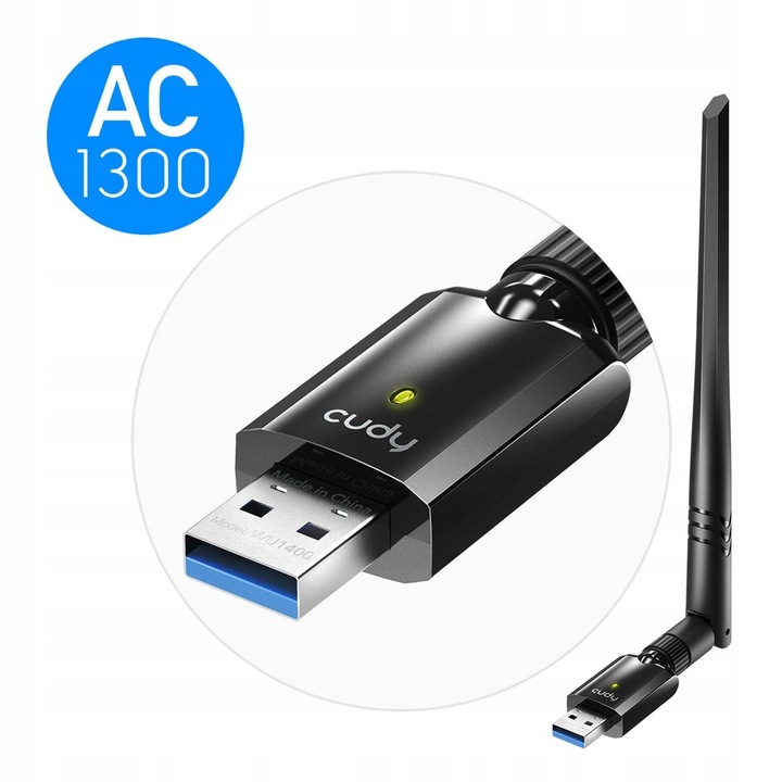 Karta Sieciowa zewnętrzna USB 3.0 Cudy Wu1400 adapter WiFi do laptopa 5 GHz
