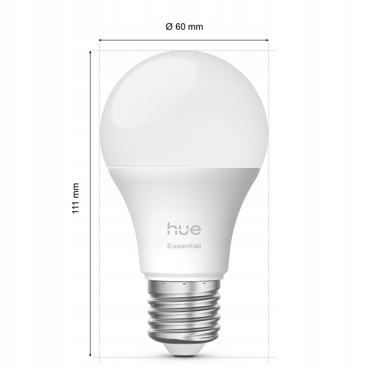 Żarówka LED E27 8W RGB Inteligentna 3 szt. + Mostek Philips HUE