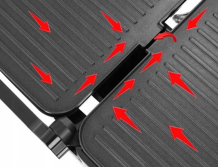 Grill elektryczny opiekacz rozkładany REGULACJA TEMPERATURY DUŻA MOC