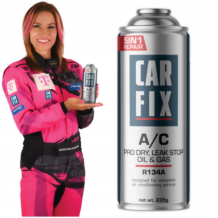 GAZ DO KLIMATYZACJI CarFix AC R134A Czynnik Olej Uszczelniacz Osuszacz 5w1