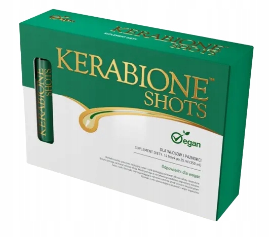 KERABIONE SHOTS 14 x 25 ml wegańska formuła na wypadanie włosów do picia