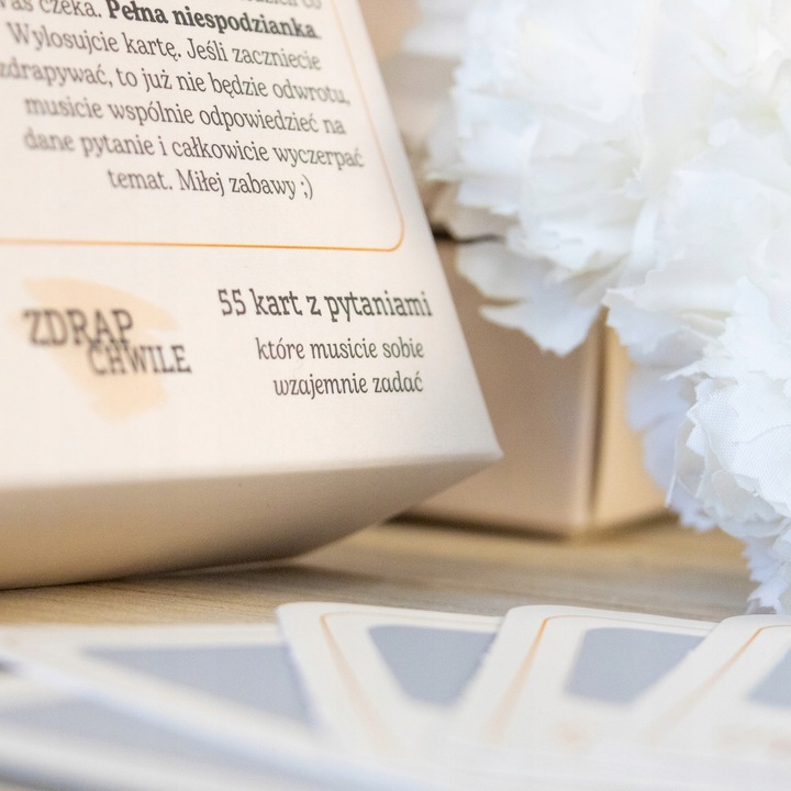 Chwile Rozmowy - Karty zdrapki z pytaniami dla Par, Zdrap Chwile Walentynki