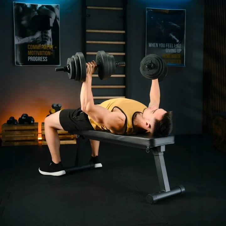 Hantle regulowane bitumiczne z gryfem 20kg zestaw hantli 2x10kg Trex