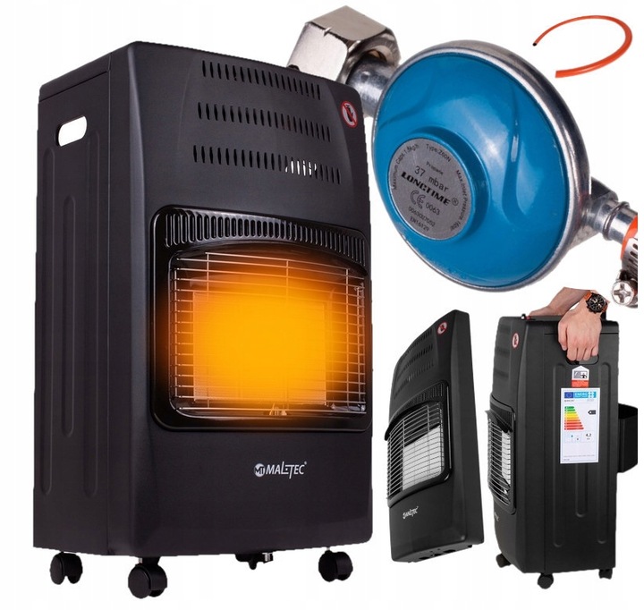 Piec Gazowy na butle 13KG OGRZEWACZ GAZOWY GRZEJNIK MOC 4200W 65m2 REDUKTOR