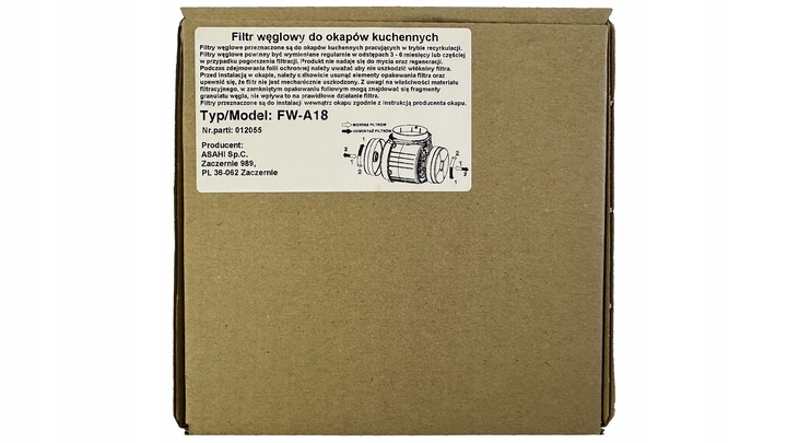 Filtr węglowy do okapu Amica OKP OMP OTP OMP6554BG zamiennik FWP 18 -