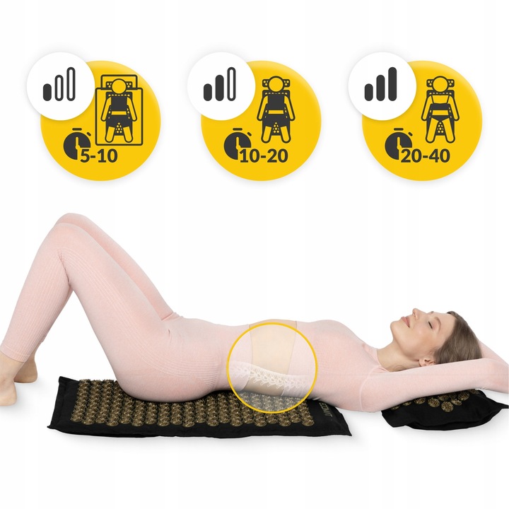 MATA DO AKUPRESURY ECO Z KOLCAMI ZDROWOTNA RELAKS MASAŻ PODUSZKA TORBA