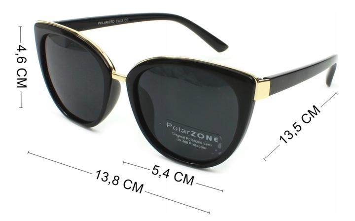 OKULARY PRZECIWSŁONECZNE DAMSKIE POLARYZACYJNE filtr UV 400 modne kocie