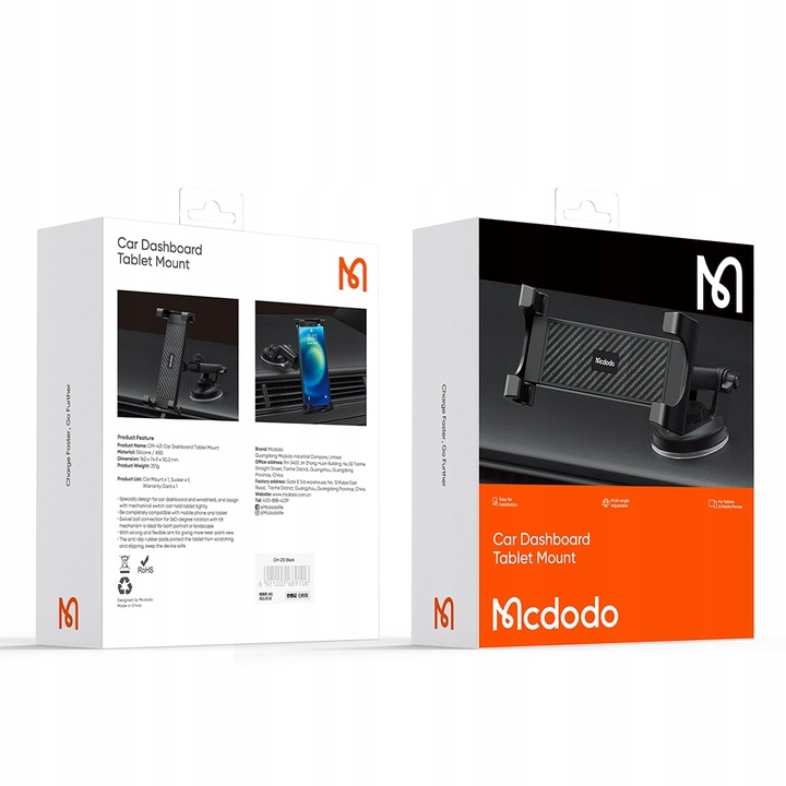 MCDODO UCHWYT NA TABLET SAMOCHODOWY DO SAMOCHODU NA DESKĘ SZYBĘ DO AUTA