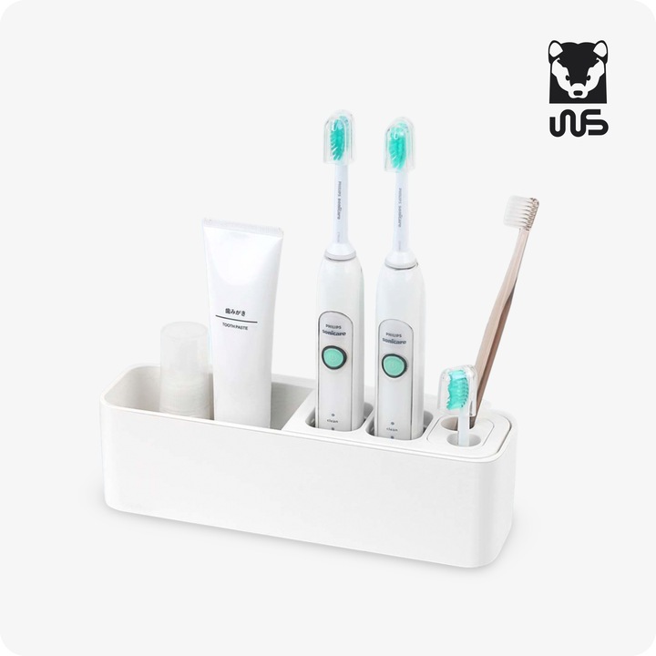 Uchwyt na szczoteczki do zębów Wieszak Organizer łazienkowy Kubek Pojemnik