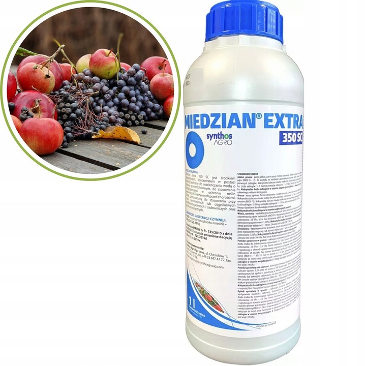 Miedzian Extra 350SC 1L SYNTHOS miedź, choroby grzybowe i bakteryjne,