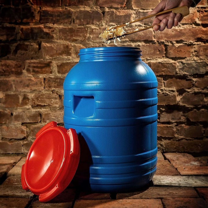 Beczka spożywcza do kiszenia 30L - wielofunkcyjny pojemnik niebieski