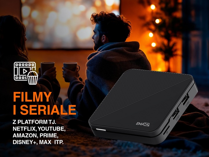 SMART BOX TV 4K ANDROID 14 WIFI BLUETOOTH Odtwarzacz multimedialny