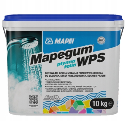 Hydroizolacja Folia płynna Mapei MAPEGUM WPS 10 kg do WEWNĄTRZ do łazienki