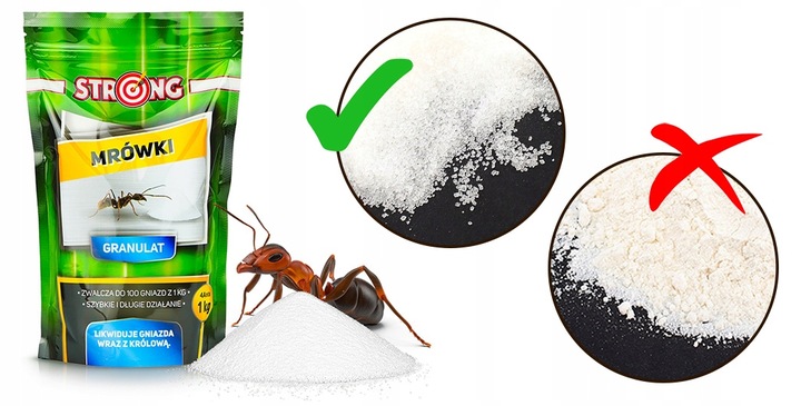 PREPARAT NA MRÓWKI, PROSZEK NA MRÓWKI DO DOMU I OGRODU, TRUTKA STRONG 1 KG