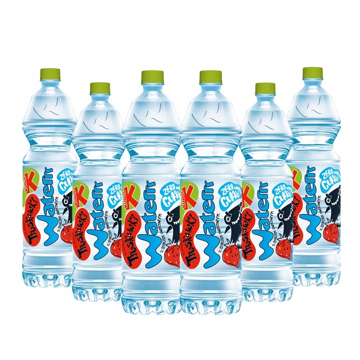 Kubuś Water Napój o smaku truskawki 1,5 l 6 sztuk