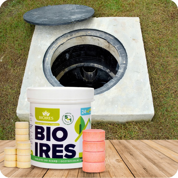 TABLETKI BIO BAKTERIE DO SZAMBA OCZYSZCZALNI USUWA SMRÓD KOŻUCH