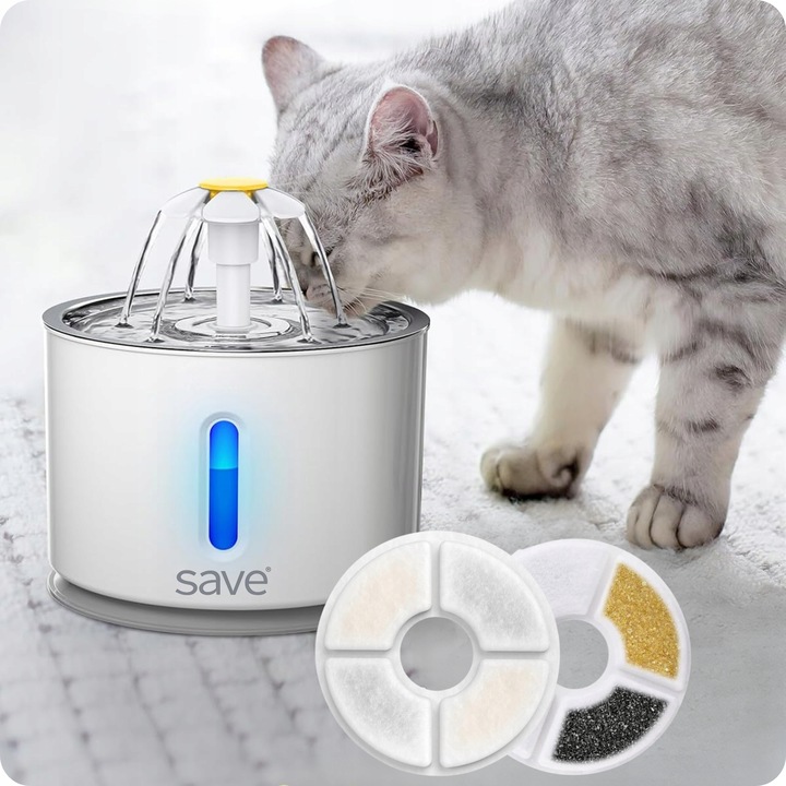 FONTANNA POIDEŁKO DLA KOTA PSA MISKA AUTOMATYCZNE POIDŁO + FILTR CICHA