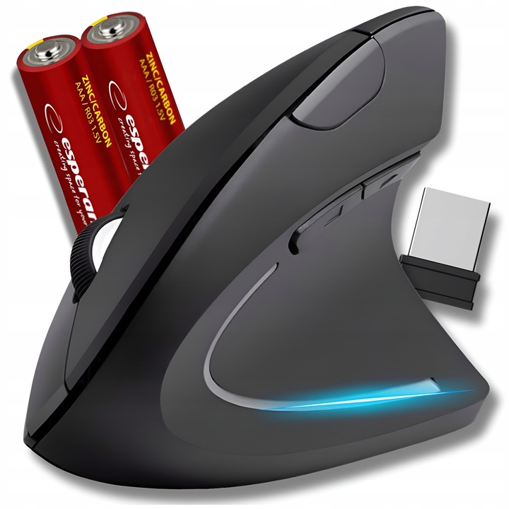 MYSZKA PIONOWA BEZPRZEWODOWA WERTYKALNA CICHA MYSZ DO KOMPUTERA LAPTOPA