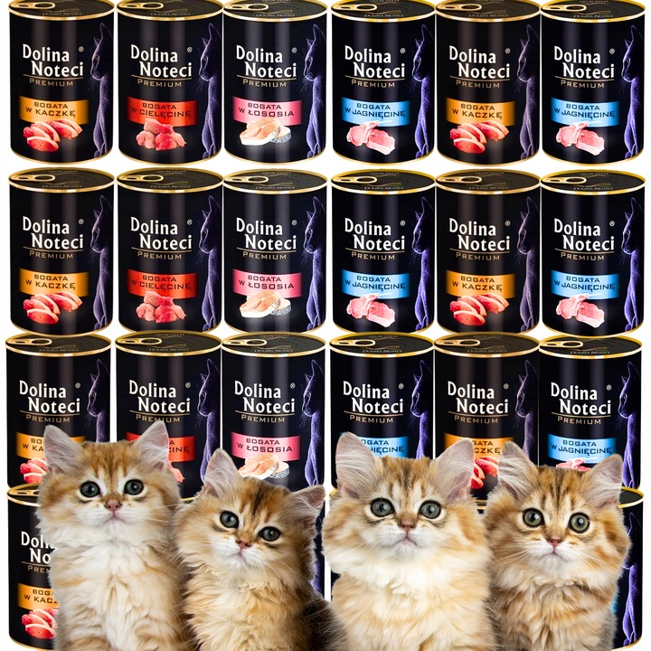 Dolina Noteci dla kota karma mokra puszka KOT mix 4 smaków bez zbóż