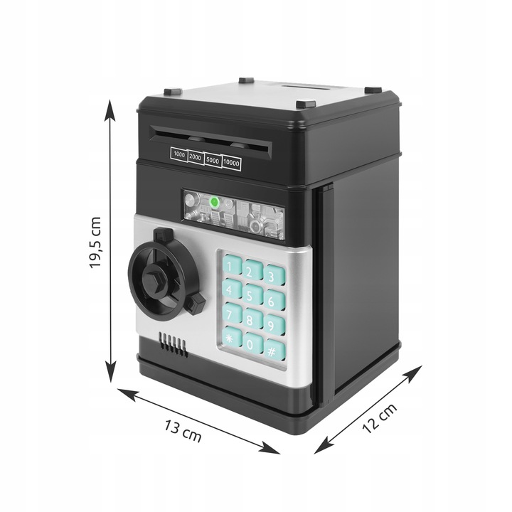 SKARBONKA SEJF Wpłatomat Monet Banknotów na PIN