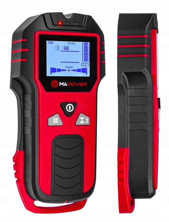 WYKRYWACZ PRZEWODÓW DETEKTOR DREWNA METALU KABLI RUR W ŚCIANIE MAPOWER