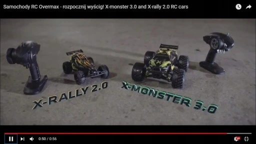 Samochód zdalnie sterowany zasięg RC DUŻY 100m NAPĘD OVERMAX X-RALLY