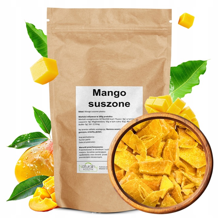 MANGO SUSZONE krojone 500g MANGO krojone 0,5kg