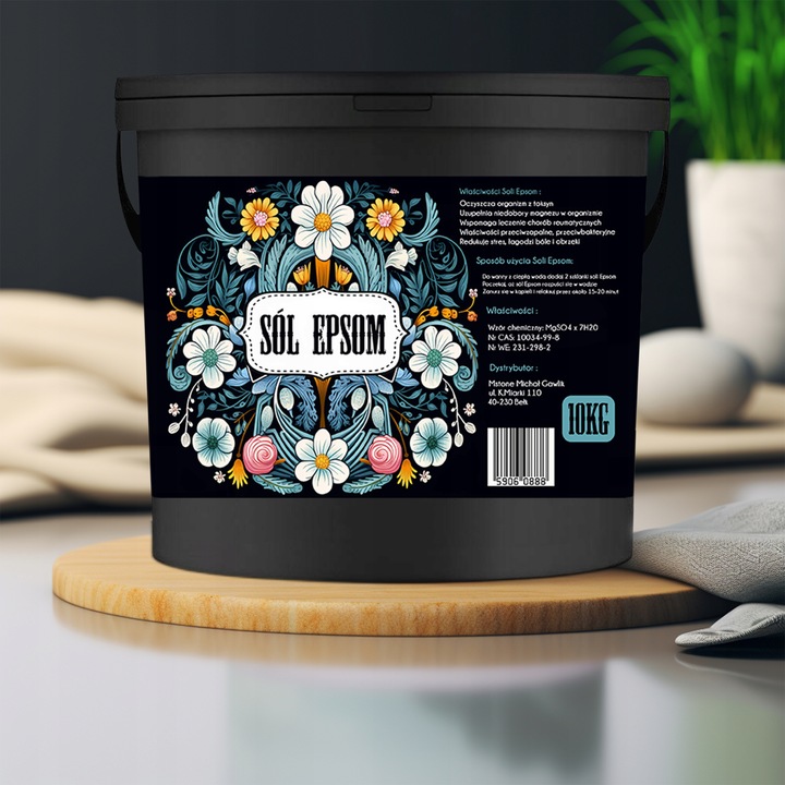 SOL DO KAPIELI MASAŻU SIARCZAN MAGNEZU EPSOM MAGNEZOWA 10KG ZDROWOTNA SPA